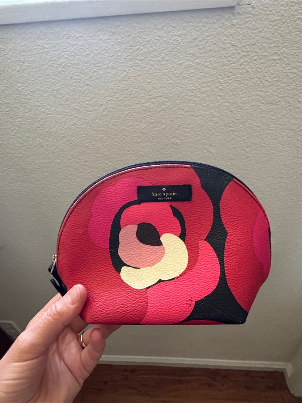 Kate Spade Pink Floral Cosmetic Pouch